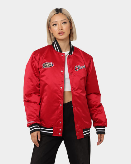 Mitchell & Ness Chicago Bulls Heavyweight Satin Jacket Scarlet