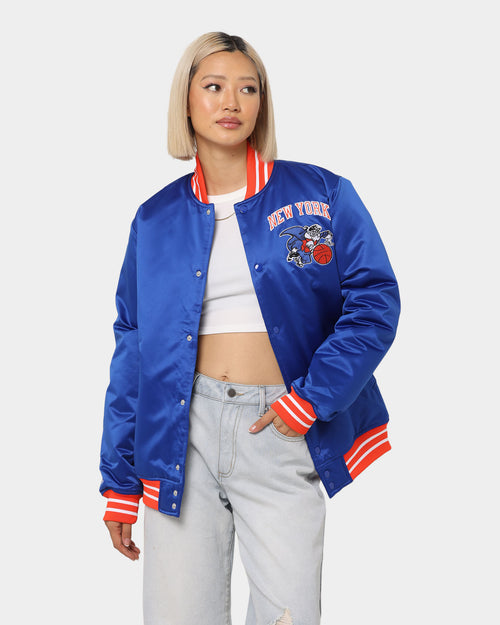 Mitchell & Ness New York Knicks Heavyweight Satin Jacket Royal