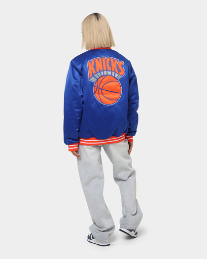 Mitchell & Ness New York Knicks Heavyweight Satin Jacket Royal