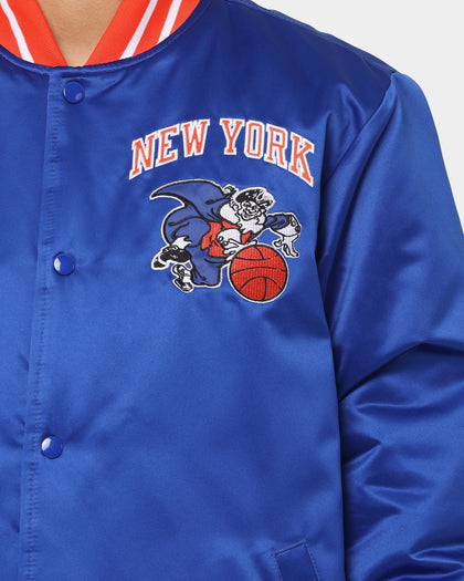Mitchell & Ness New York Knicks Heavyweight Satin Jacket Royal