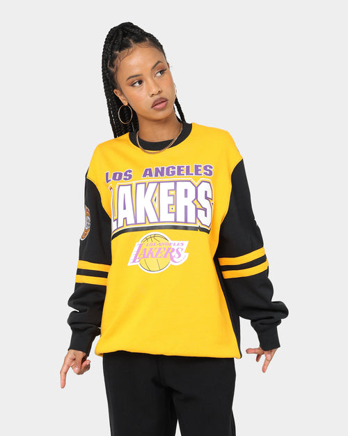 Mitchell & Ness Los Angeles Lakers All Over Print Crewneck 2.0 Light Gold