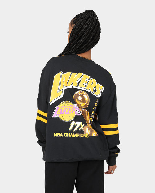 Mitchell & Ness Los Angeles Lakers All Over Print Crewneck 2.0 Light Gold