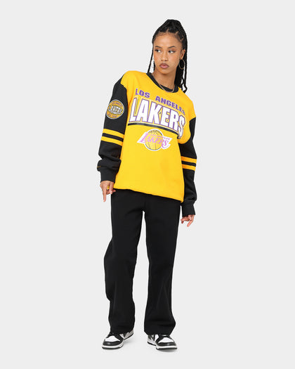 Mitchell & Ness Los Angeles Lakers All Over Print Crewneck 2.0 Light Gold