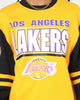 Mitchell & Ness Los Angeles Lakers All Over Print Crewneck 2.0 Light Gold