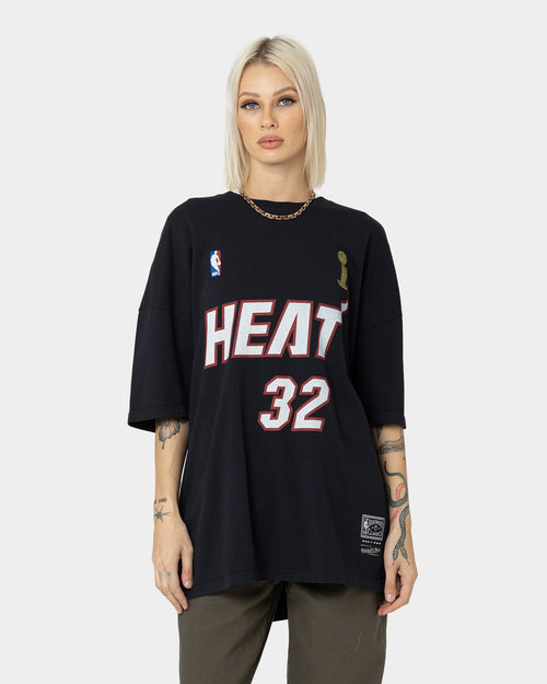 Mitchell & Ness Miami Heat Shaquille O'Neal #32 N&N Oversized T-Shirt Black