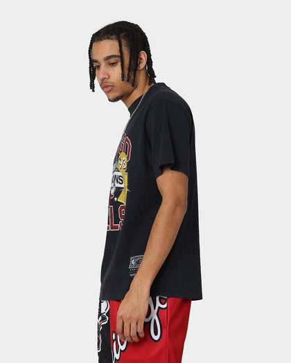 Mitchell & Ness Chicago Bulls Team History Vintage T-Shirt Faded Black