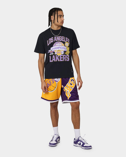 Mitchell & Ness Los Angeles Lakers Team History Vintage T-Shirt Faded Black
