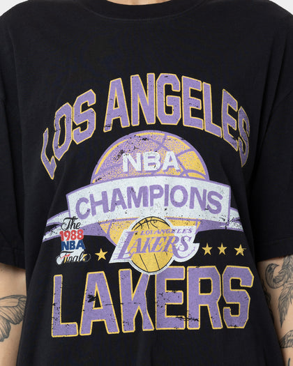 Mitchell & Ness Los Angeles Lakers Team History Vintage T-Shirt Faded Black
