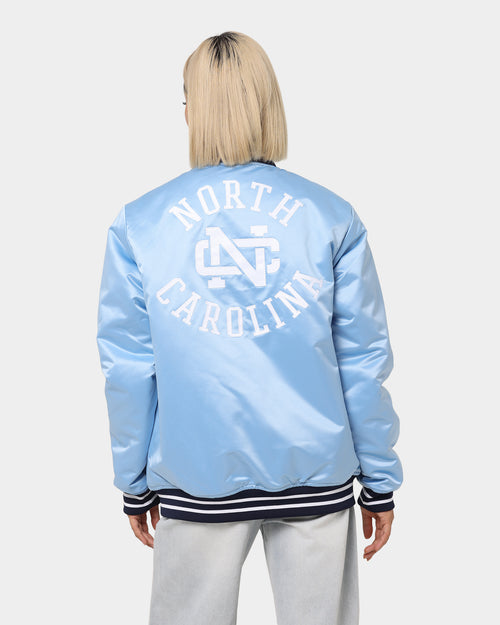 Mitchell & Ness University Of North Carolina Tar Heels Heavyweight Satin Jacket Light Blue