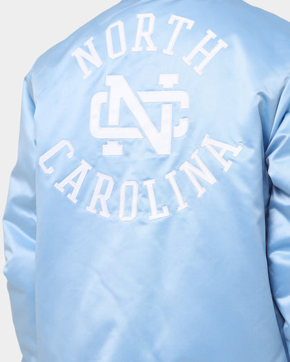 Mitchell & Ness University Of North Carolina Tar Heels Heavyweight Satin Jacket Light Blue