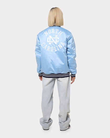 Mitchell & Ness University Of North Carolina Tar Heels Heavyweight Satin Jacket Light Blue