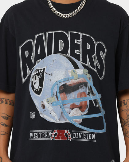 Mitchell & Ness Las Vegas Raiders Helmet Vintage T-Shirt Faded Black