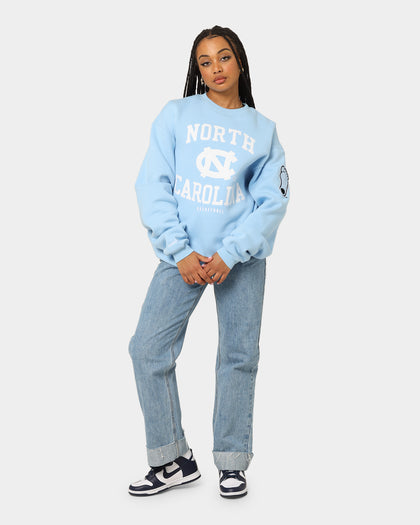 Mitchell & Ness UNC Tar Heels Warm Up Crewneck Carolina Blue