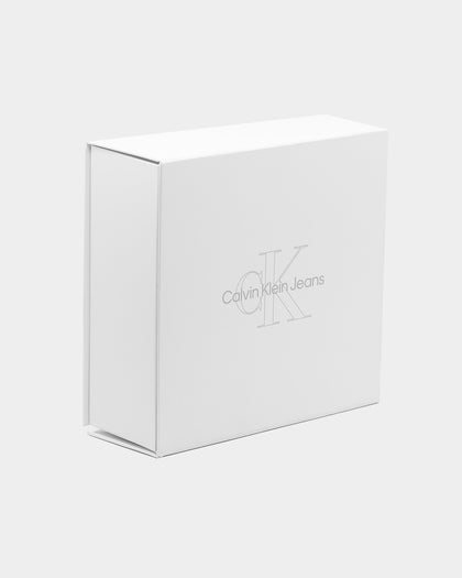 Calvin Klein Infants' Logo Rompers Giftpack 3 Pack Black