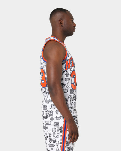 Mitchell & Ness 1991 New York Knicks Patrick Ewing #33 Doodle Swingman Jersey Black/White