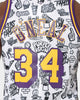 Mitchell & Ness 1996 Los Angeles Lakers Shaquille O'Neal #34 Doodle Swingman Jersey White
