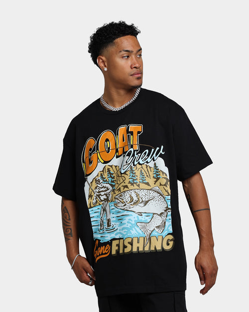 Goat Crew Gone Fishing T-Shirt Black
