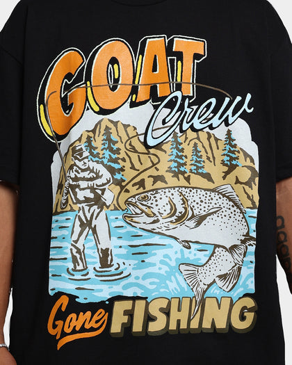 Goat Crew Gone Fishing T-Shirt Black