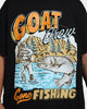 Goat Crew Gone Fishing T-Shirt Black