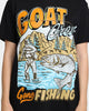 Goat Crew Gone Fishing T-Shirt Black