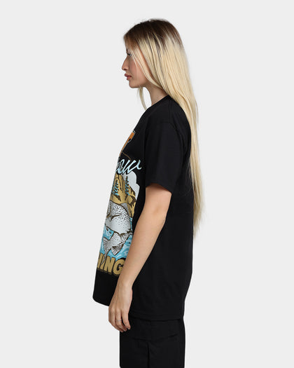 Goat Crew Gone Fishing T-Shirt Black