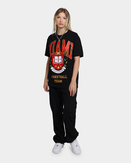 Goat Crew University Of Miami Basketball T-Shirt Black