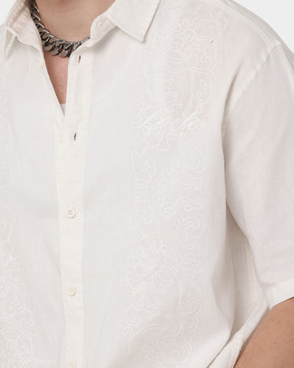Loiter Utopia Lined Blend Button Up Ecru
