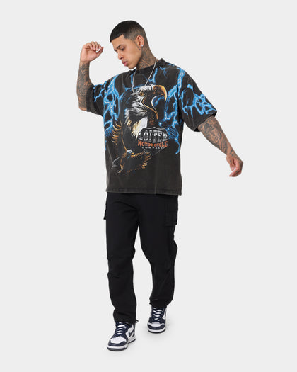 Loiter Lightning Eagle Vintage T-Shirt Black Wash