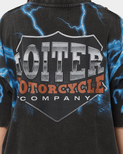 Loiter Lightning Eagle Vintage T-Shirt Black Wash