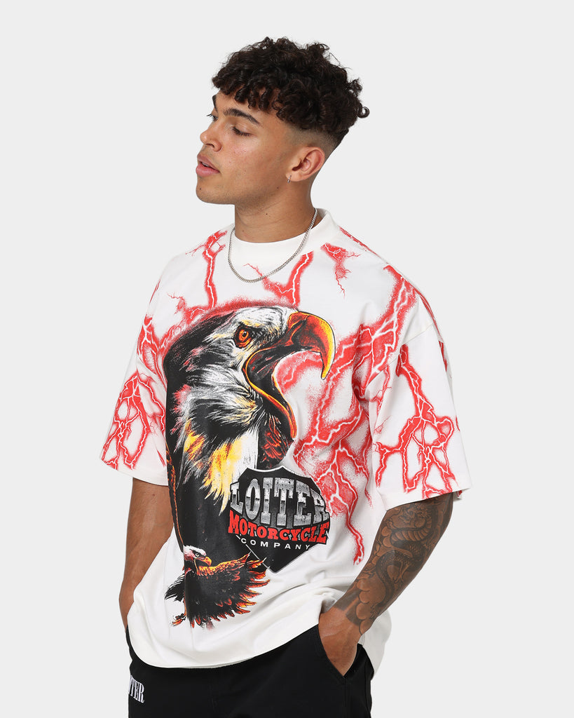 Loiter Lightning Eagle T-Shirt Charcoal | Culture Kings US