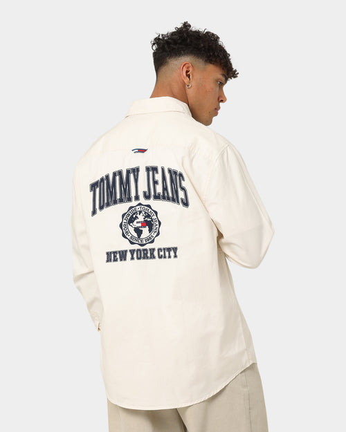 Tommy Jeans TJM Novel Collegiate Shirt Ancient White