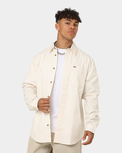 Tommy Jeans TJM Novel Collegiate Shirt Ancient White