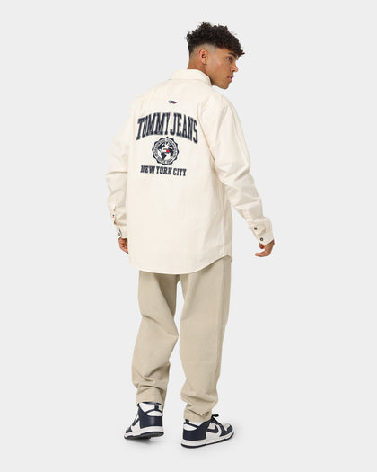 Tommy Jeans TJM Novel Collegiate Shirt Ancient White