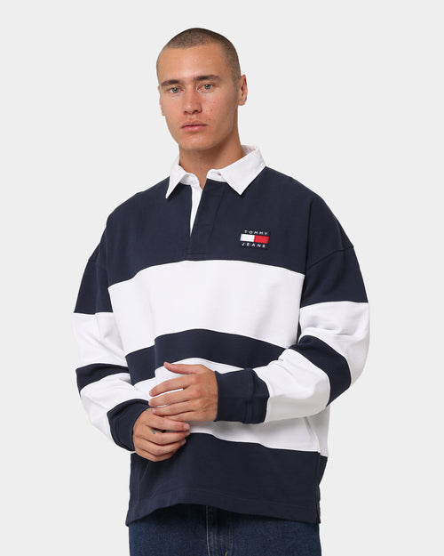 Tommy Jeans Skater Archive Block Rugby Polo Shirt Twilight Navy