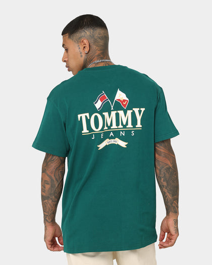 Tommy Jeans TJM Relaxed Modern Prep Back Logo Dark Turf Green