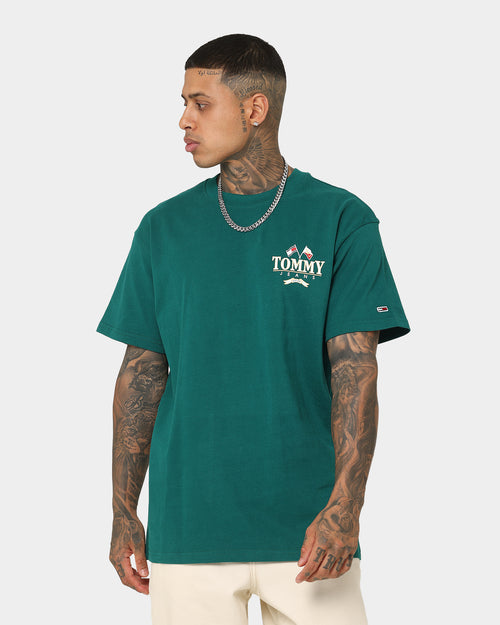 Tommy Jeans TJM Relaxed Modern Prep Back Logo Dark Turf Green