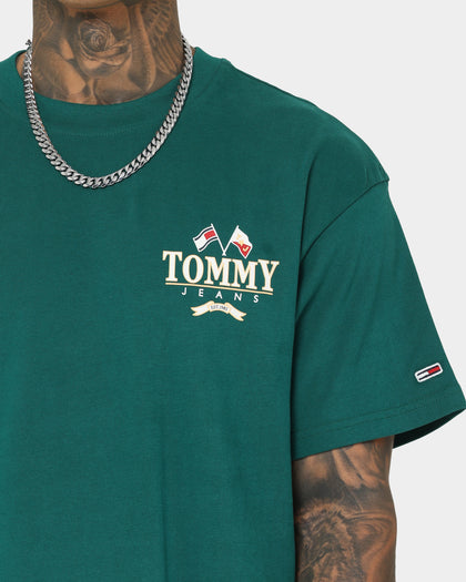 Tommy Jeans TJM Relaxed Modern Prep Back Logo Dark Turf Green