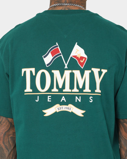 Tommy Jeans TJM Relaxed Modern Prep Back Logo Dark Turf Green