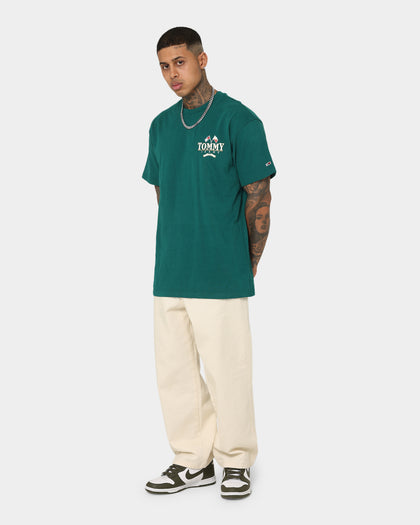 Tommy Jeans TJM Relaxed Modern Prep Back Logo Dark Turf Green