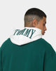 Tommy Jeans TJM Relaxed Block Mix Media Hoodie Dark Turf Green