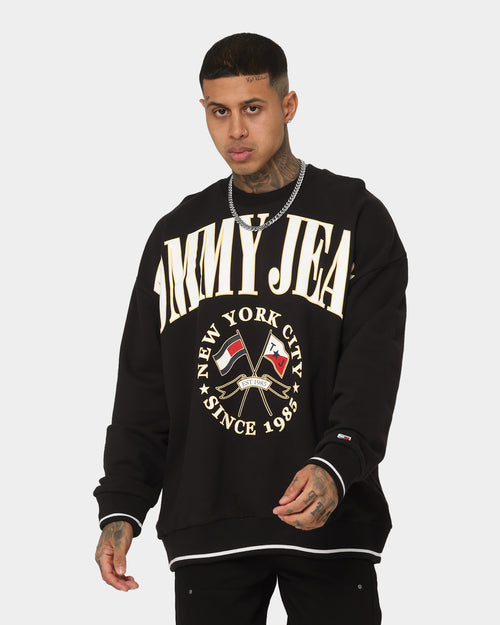 Tommy Jeans TJM Skater Prep Logo Crewneck Black