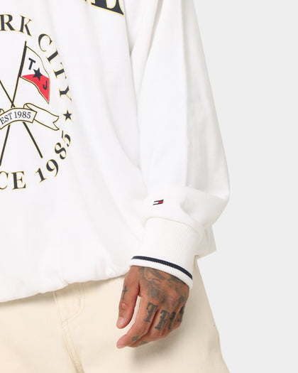 Tommy Jeans TJM Skater Prep Logo Crewneck White