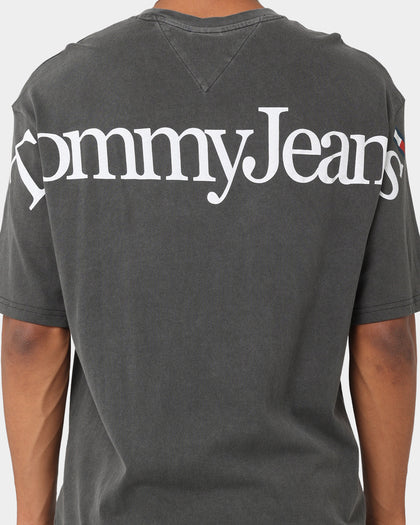 Tommy Jeans TJM Skater Serif Back Logo T-Shirt Black
