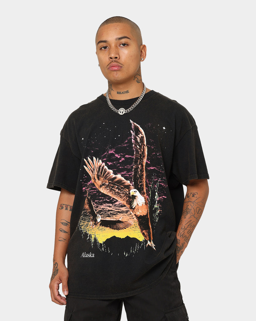 American Thrift Alaska Vintage T-Shirt Washed Black | Culture Kings US