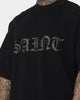 Saint Morta Gothic Rhinestone Boxy T-Shirt Black/Silver