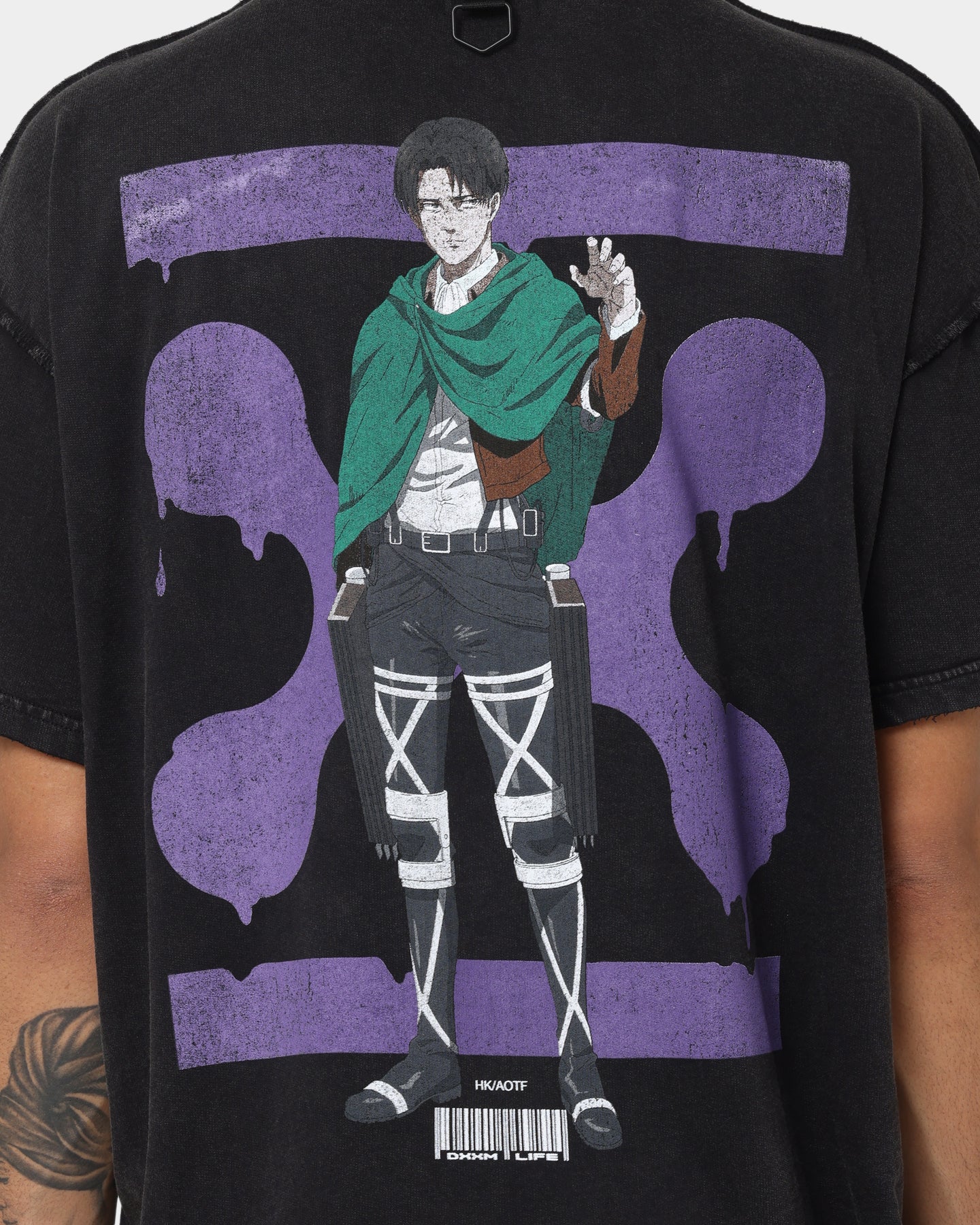 DXXMLIFE X Attack On Titan Levi DXXM Vintage T-Shirt Aged