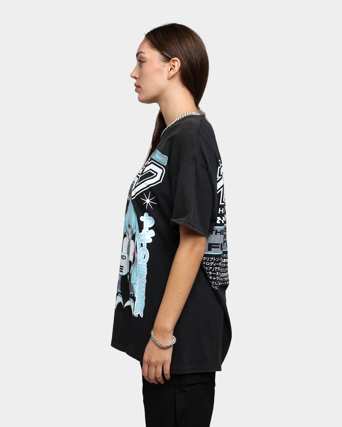 Goat Crew X Hatsune Miku Future Sound Vintage T-Shirt Washed Black