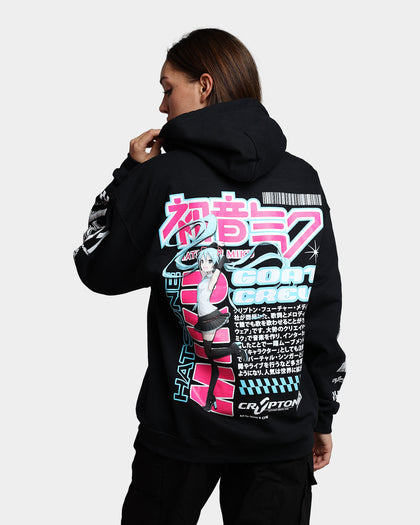 Goat Crew X Hatsune Miku Magazine Hoodie Black