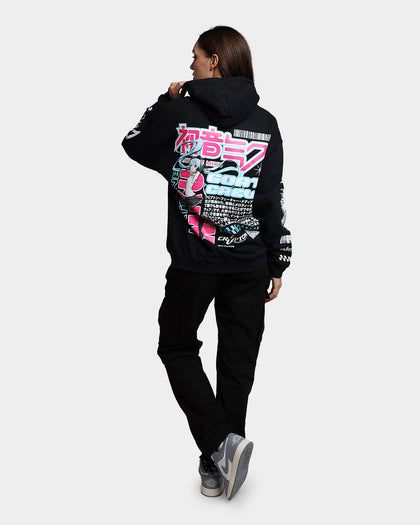 Goat Crew X Hatsune Miku Magazine Hoodie Black