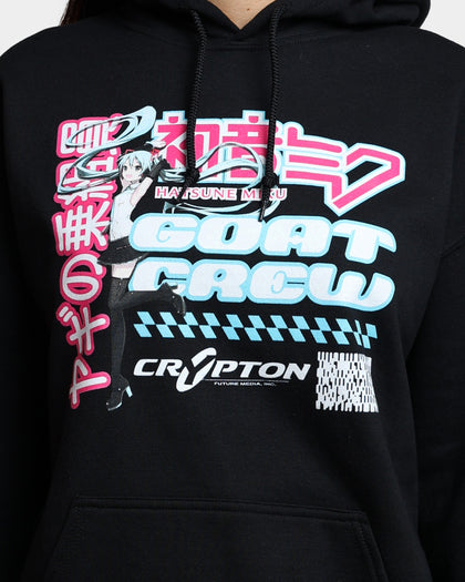 Goat Crew X Hatsune Miku Magazine Hoodie Black